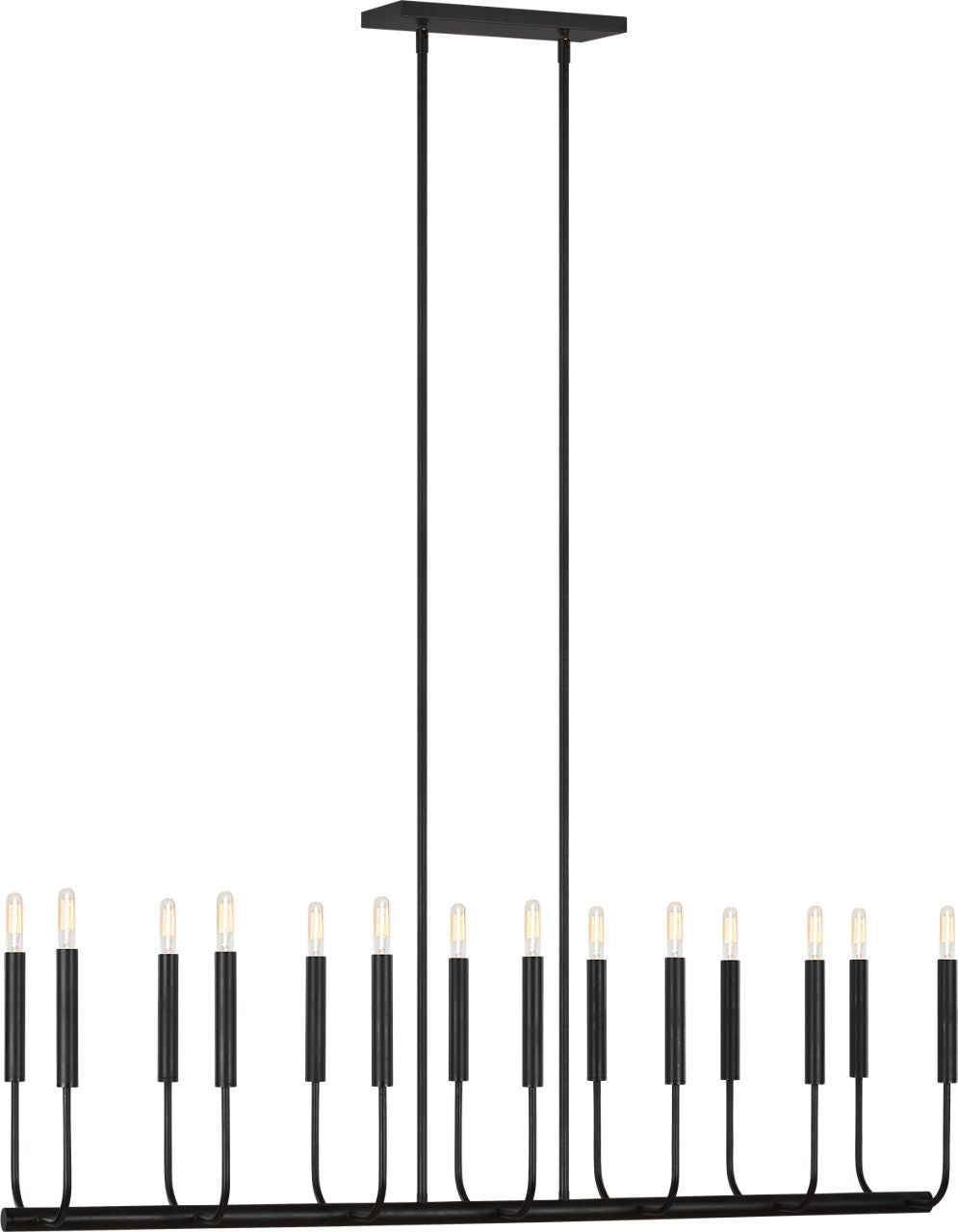 Brianna Linear Chandelier Aged Iron