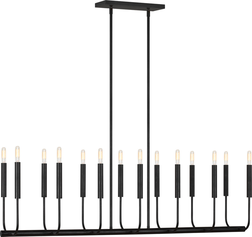 Brianna Linear Chandelier Aged Iron