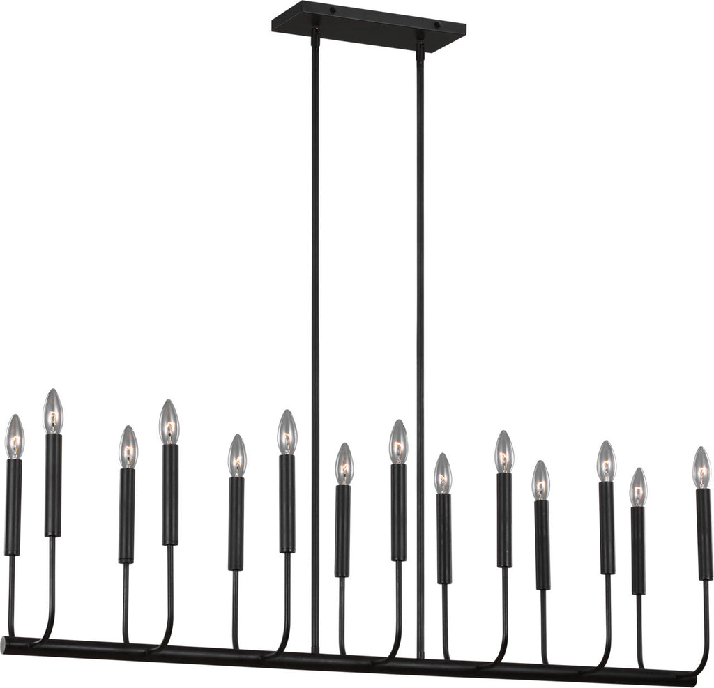 Brianna Linear Chandelier Aged Iron