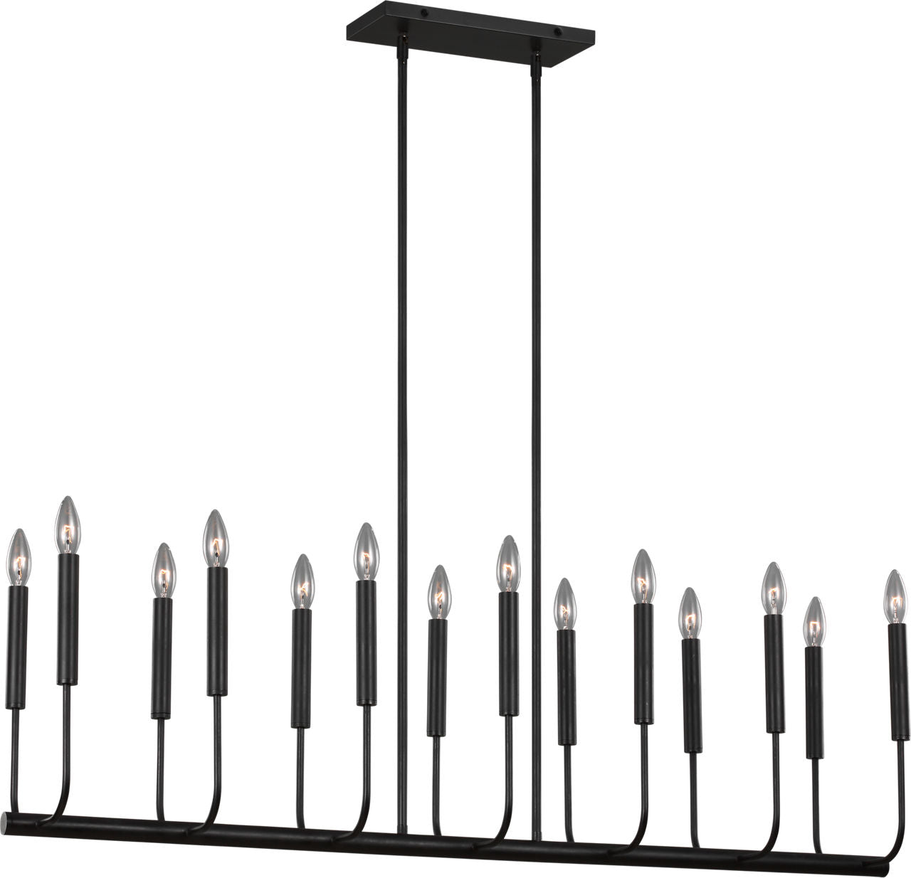Brianna Linear Chandelier Aged Iron