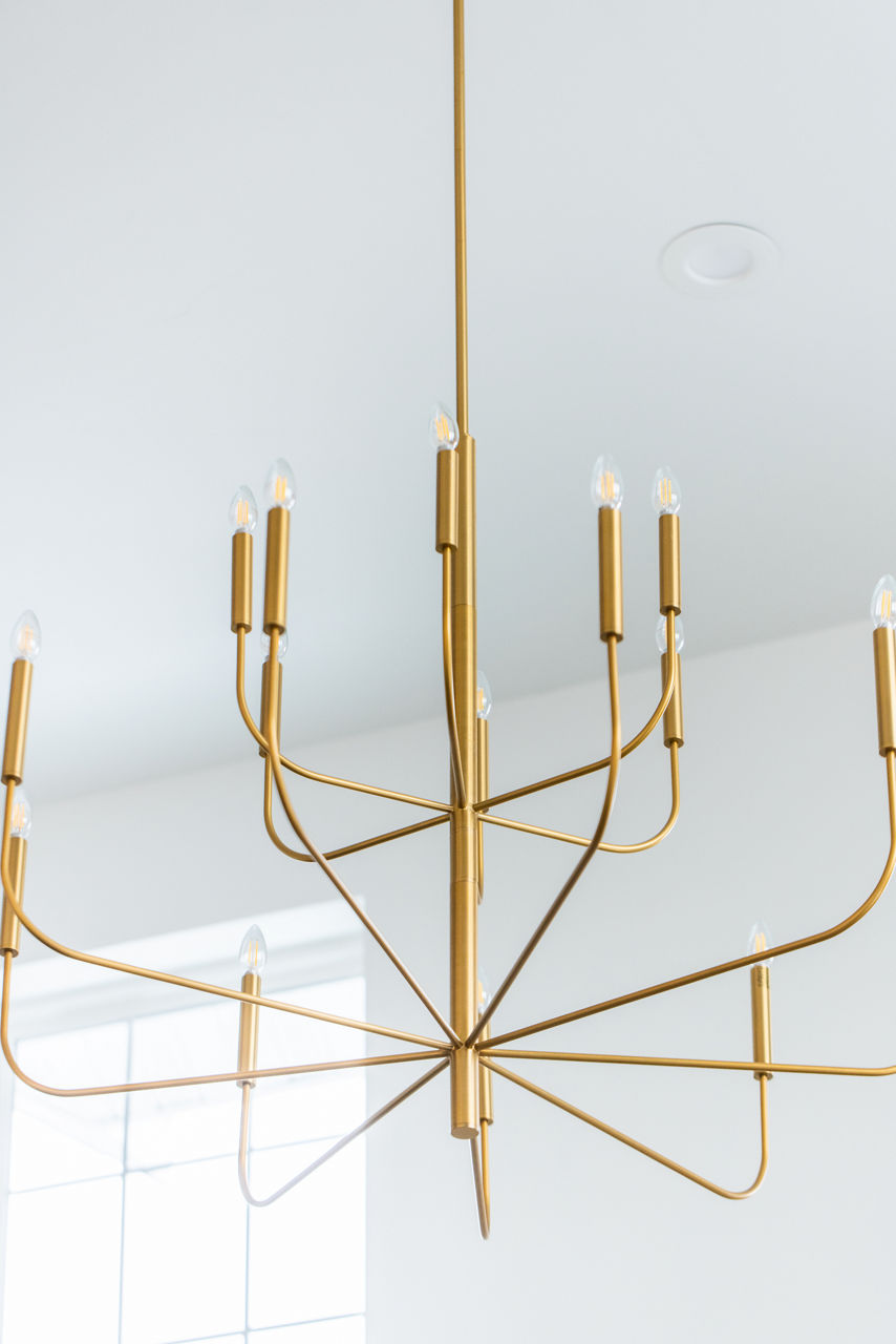 Brianna Large Chandelier | Burnished Brass Bulb(s) Not Included