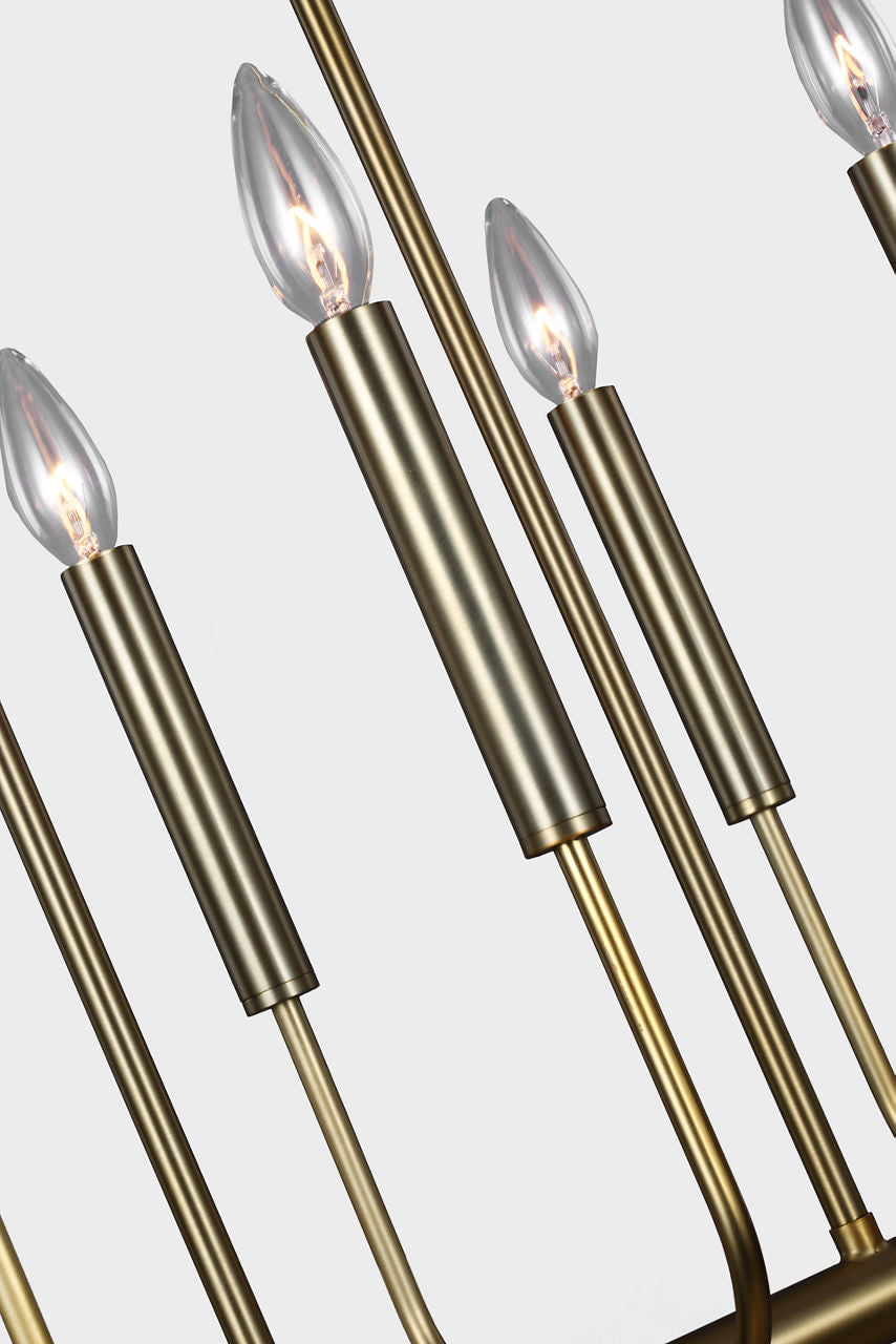 Brianna Linear Chandelier Burnished Brass