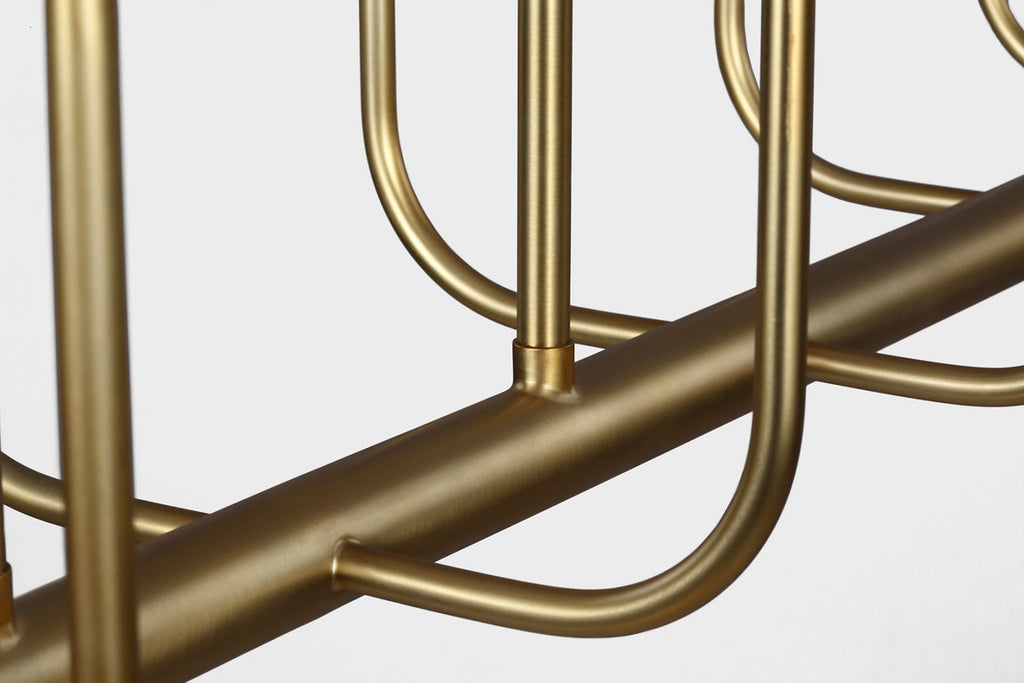 Brianna Linear Chandelier Burnished Brass