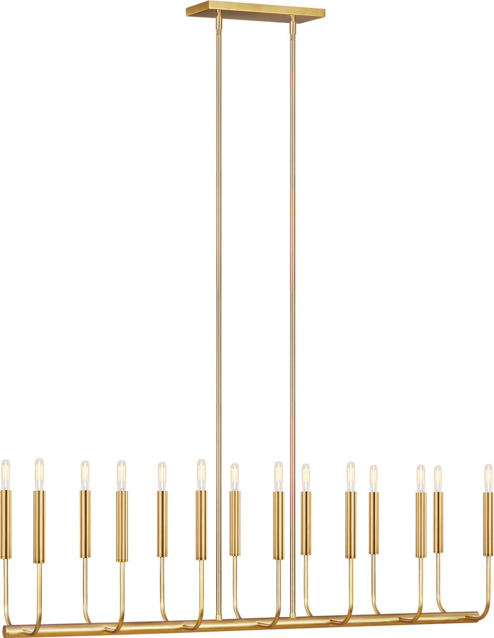 Brianna Linear Chandelier Burnished Brass