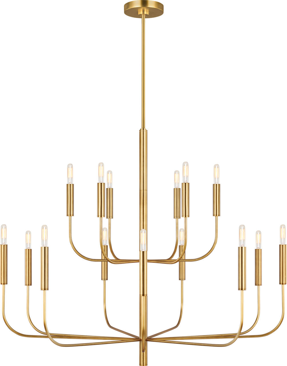 Brianna Large Chandelier | Burnished Brass Bulb(s) Not Included