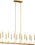 Brianna Linear Chandelier Burnished Brass