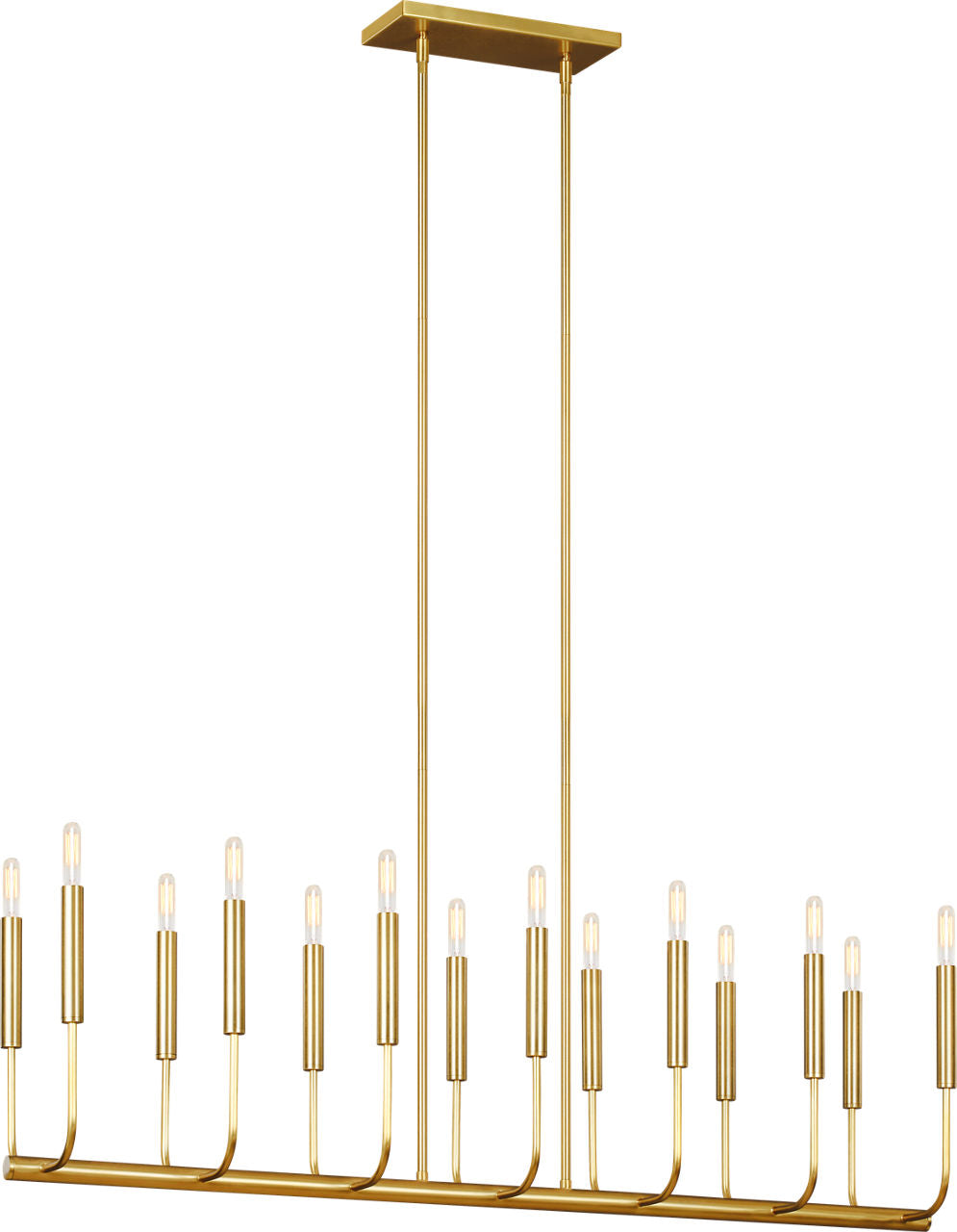 Brianna Linear Chandelier Burnished Brass