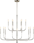 Brianna Large Chandelier | Polished Nickel Bulb(s) Not Included