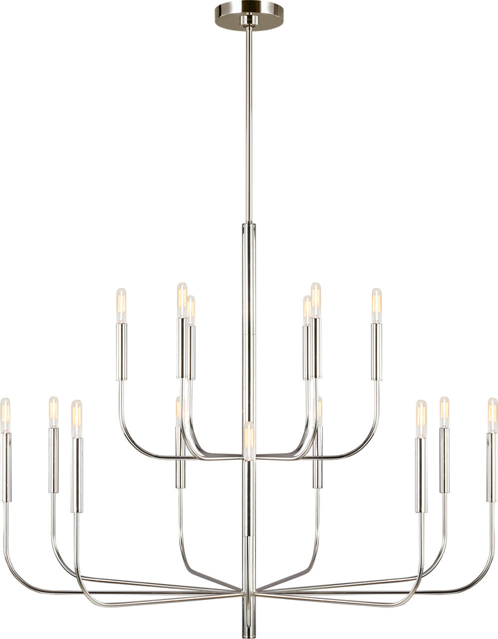Brianna Large Chandelier | Polished Nickel Bulb(s) Not Included