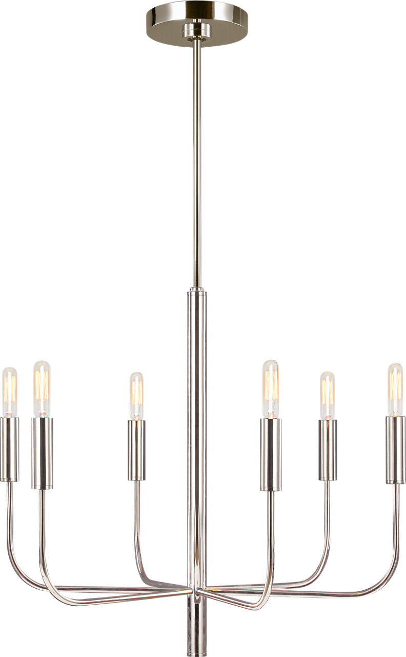 Brianna Small Chandelier | Polished Nickel