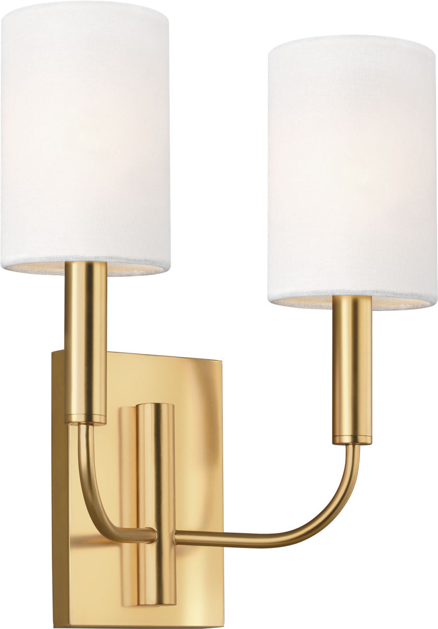 Brianna Double Sconce Burnished Brass