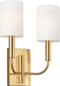 Brianna Double Sconce Burnished Brass