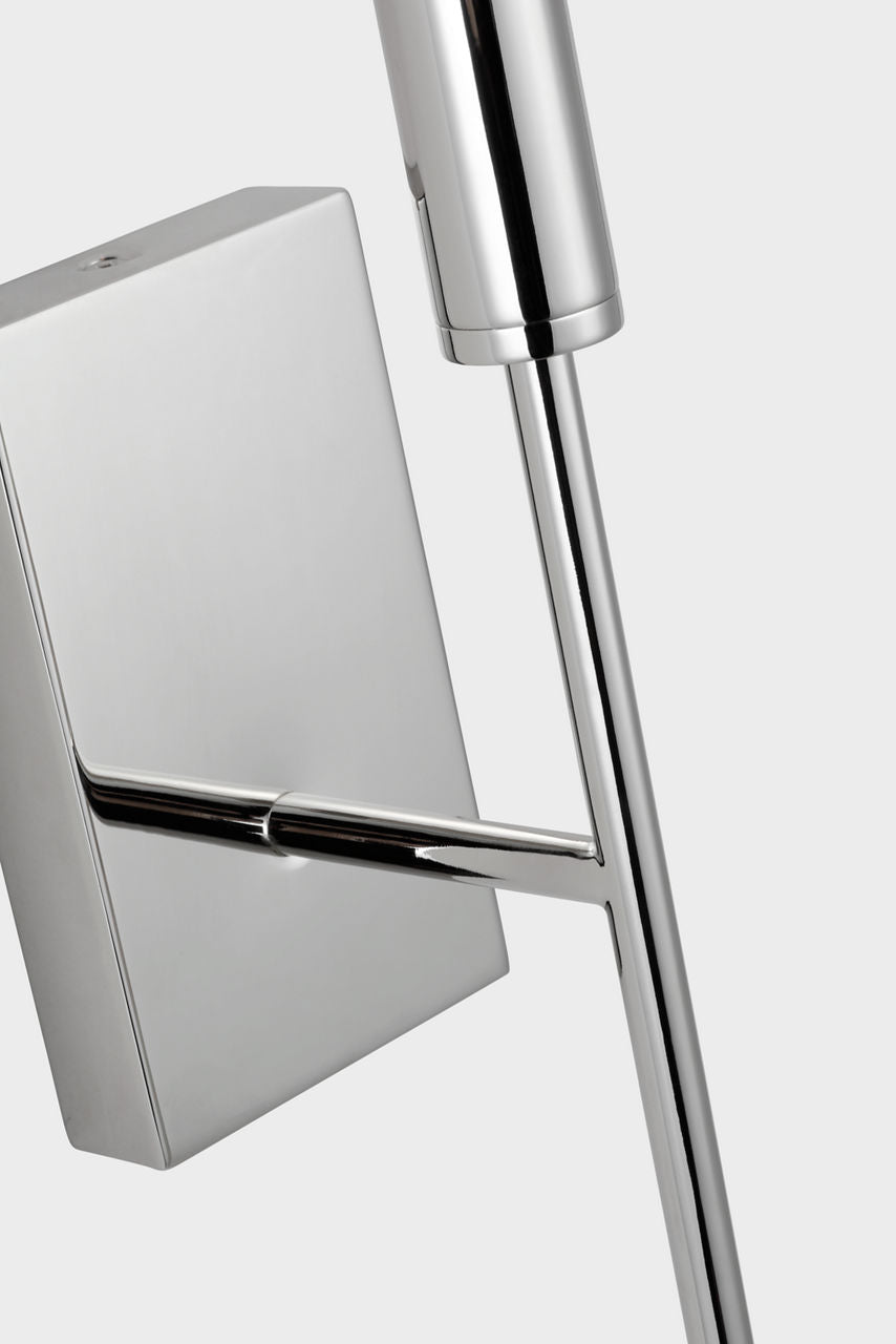 Brianna Tail Sconce Polished Nickel