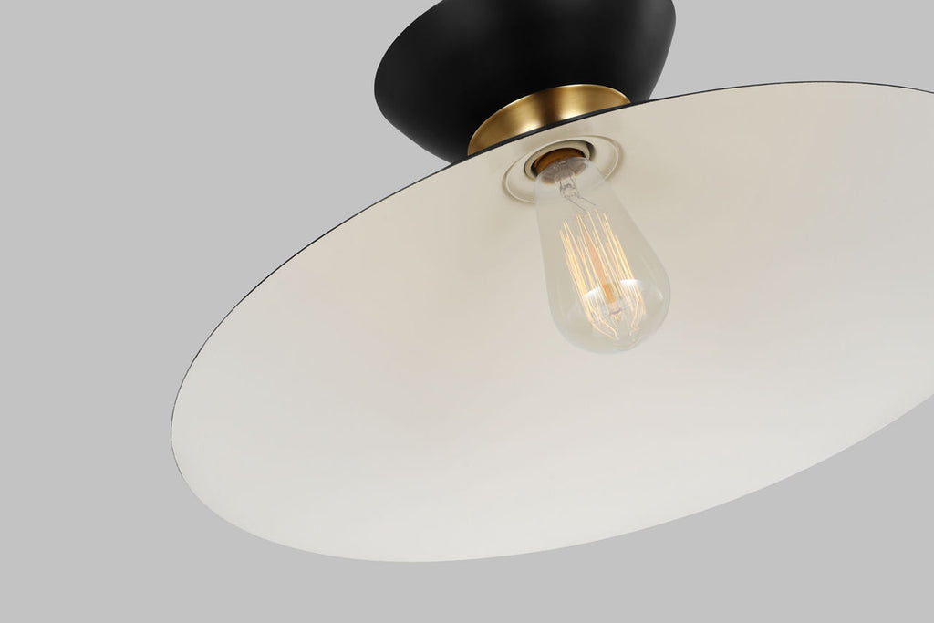 Heath Wide Pendant | Midnight Black and Burnished Brass