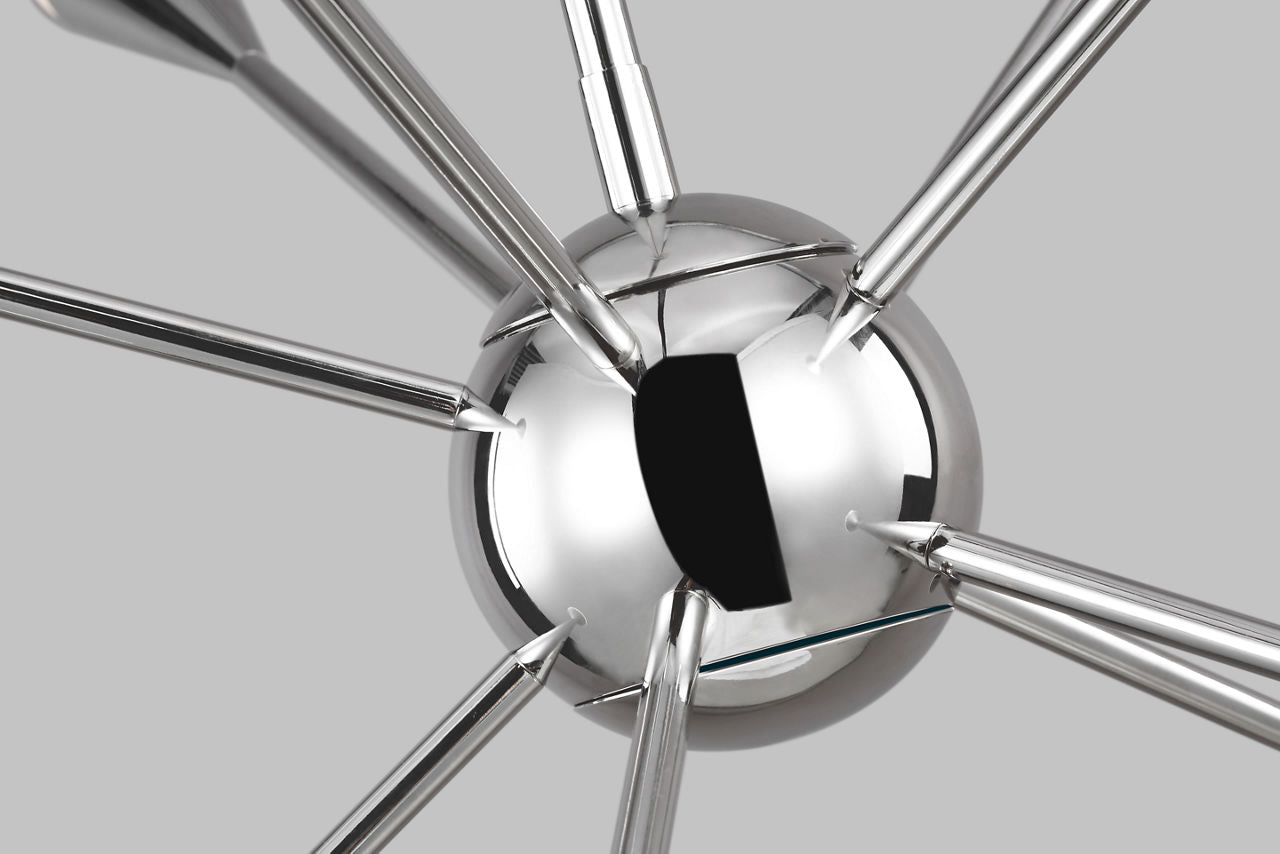 Jax Medium Chandelier Polished Nickel