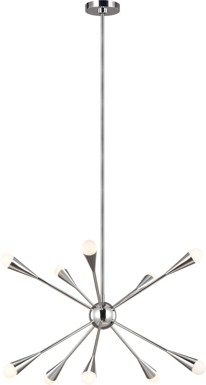 Jax Medium Chandelier Polished Nickel