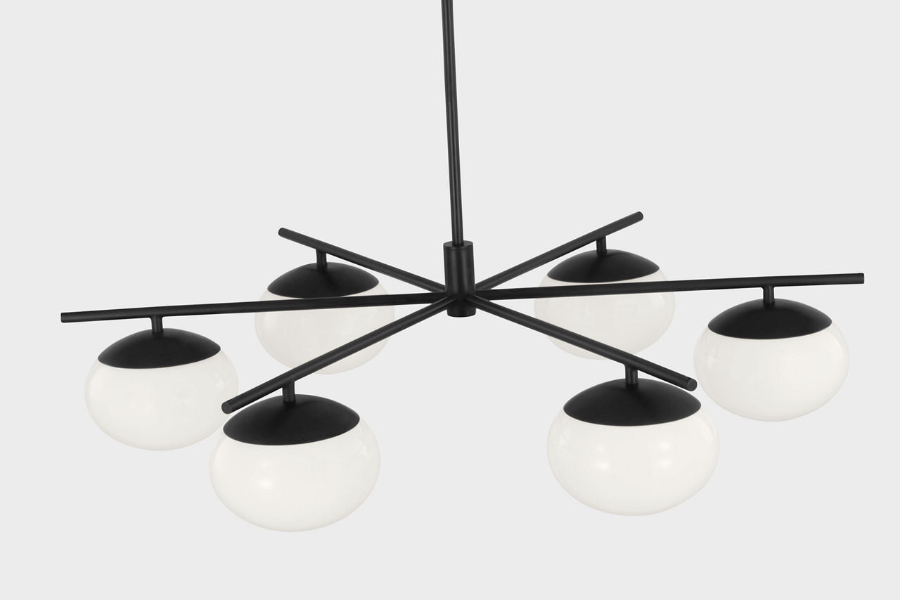 Lune Large Chandelier Aged Iron