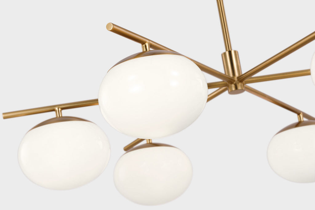 Lune Large Chandelier Burnished Brass