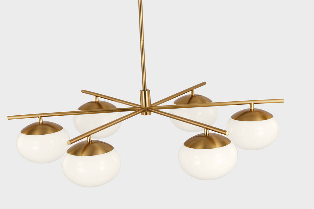 Lune Large Chandelier Burnished Brass