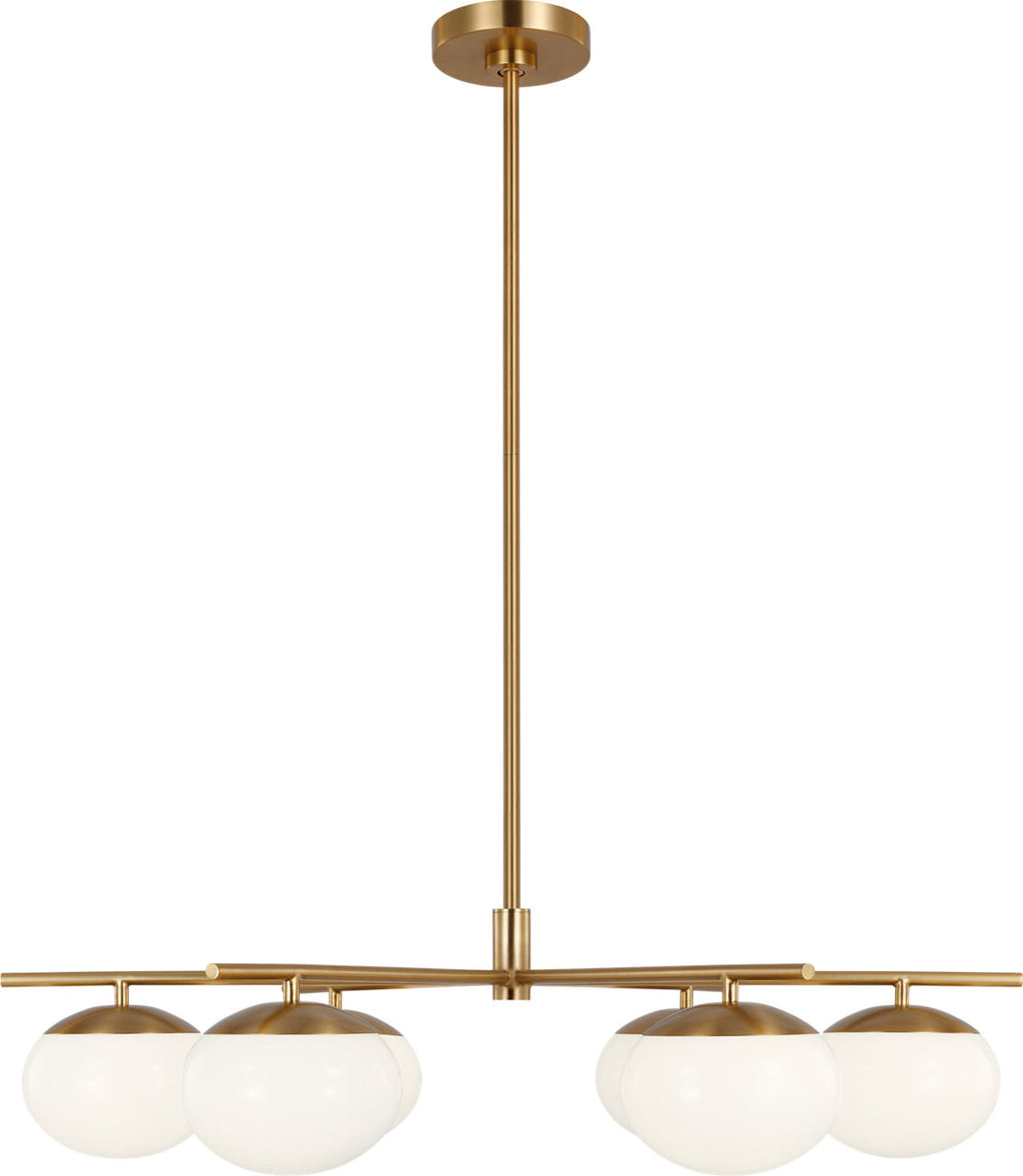 Lune Large Chandelier Burnished Brass