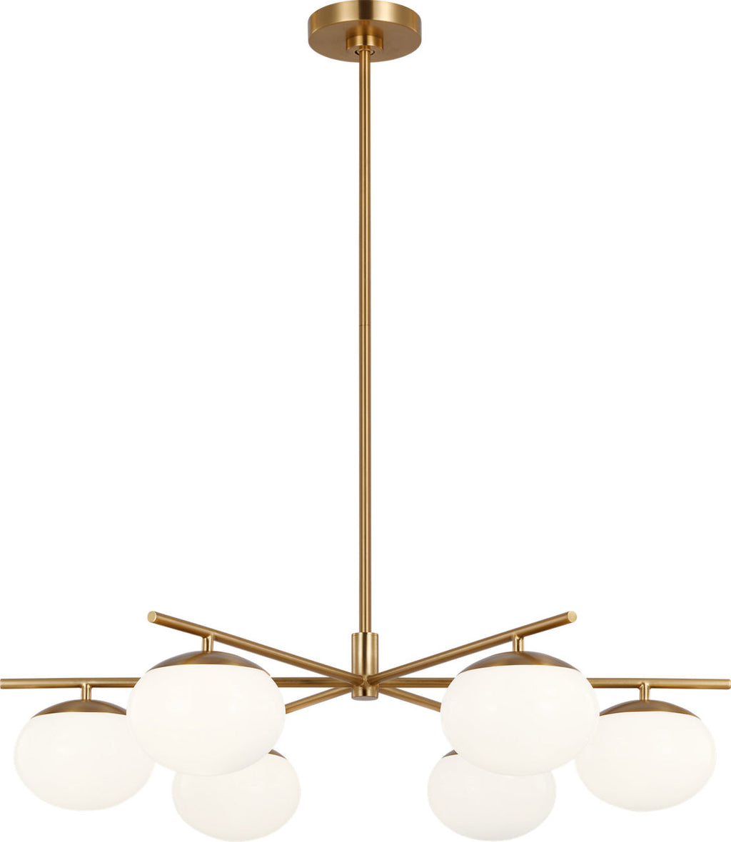 Lune Large Chandelier Burnished Brass
