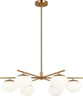 Lune Large Chandelier Burnished Brass
