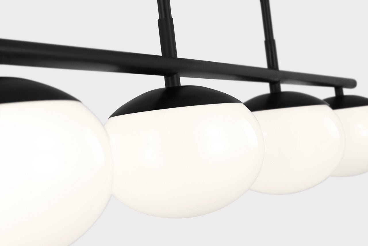 Lune Medium Linear Chandelier Aged Iron