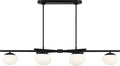 Lune Large Linear Chandelier Aged Iron