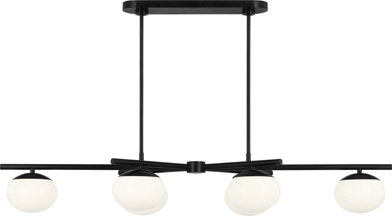 Lune Large Linear Chandelier Aged Iron