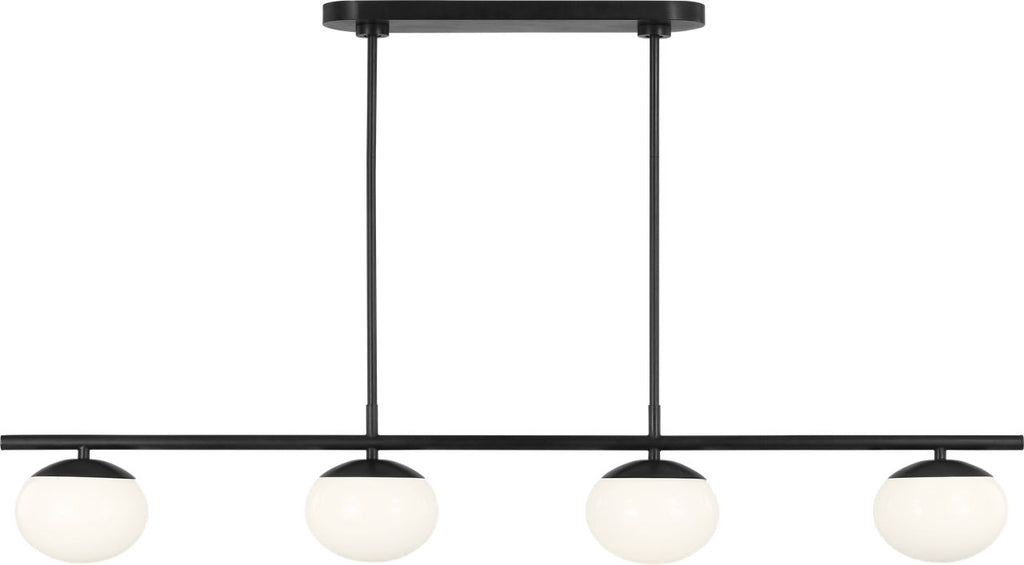 Lune Medium Linear Chandelier Aged Iron