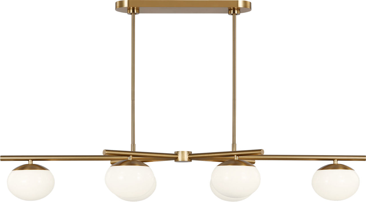 Lune Large Linear Chandelier Burnished Brass
