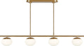 Lune Medium Linear Chandelier Burnished Brass