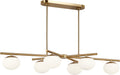 Lune Large Linear Chandelier Burnished Brass