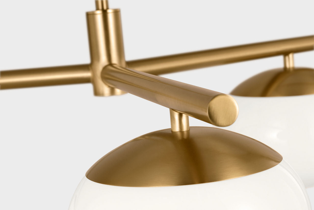 Lune Semi-Flush Mount Burnished Brass