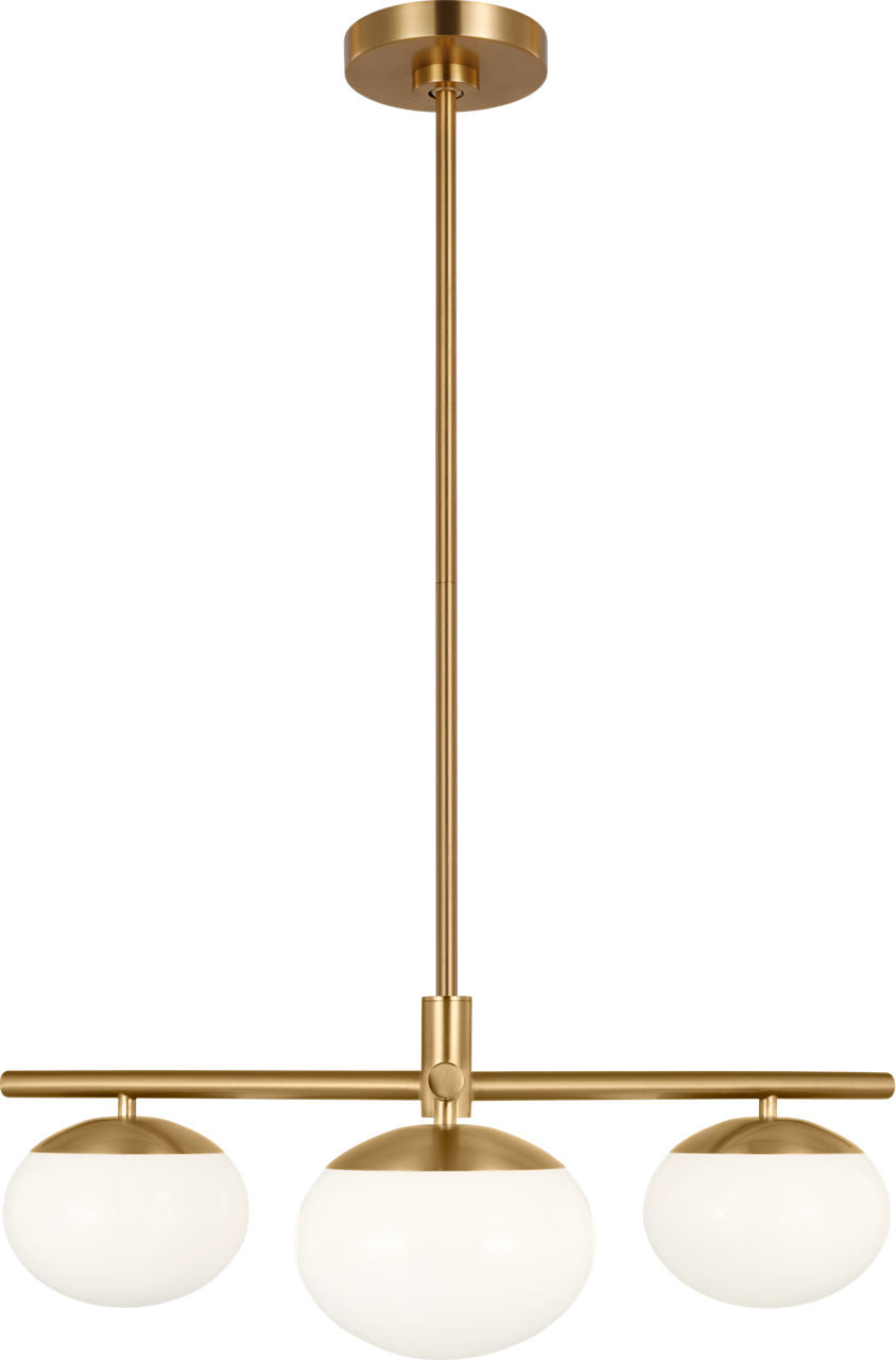 Lune Semi-Flush Mount Burnished Brass