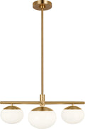 Lune Semi-Flush Mount Burnished Brass