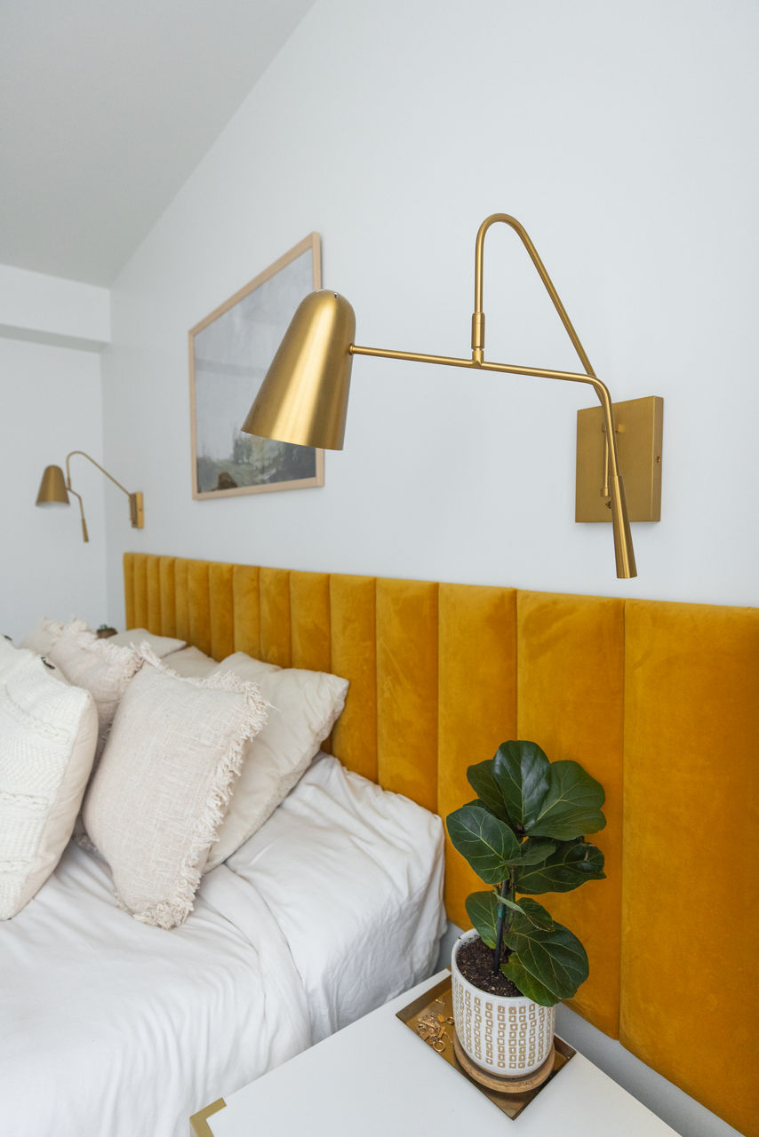 Simon Task Sconce Burnished Brass