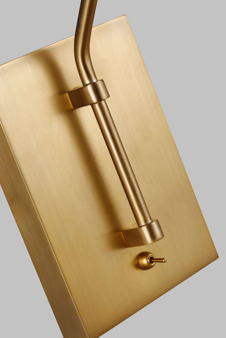 Simon Task Sconce Burnished Brass