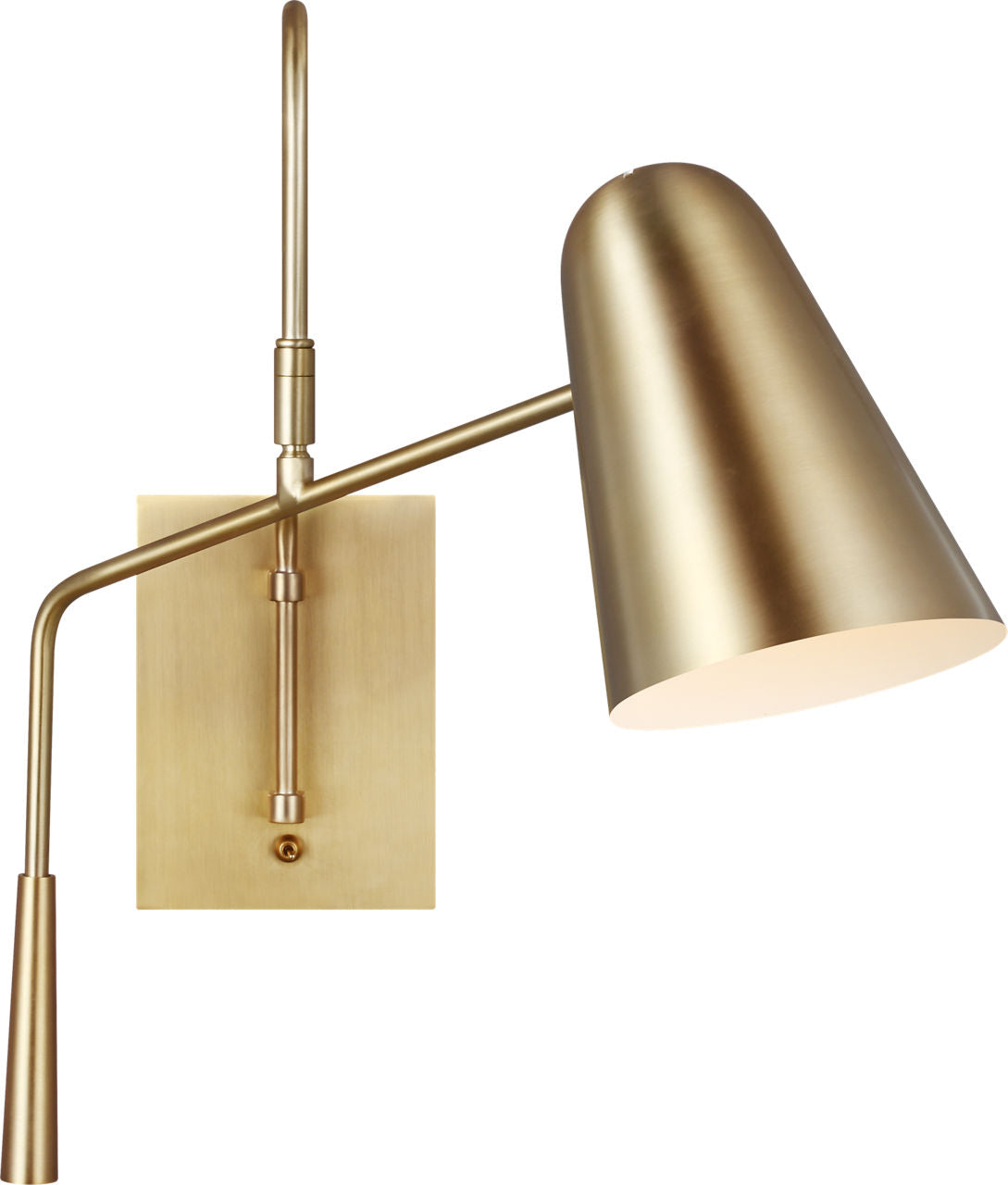 Simon Task Sconce Burnished Brass