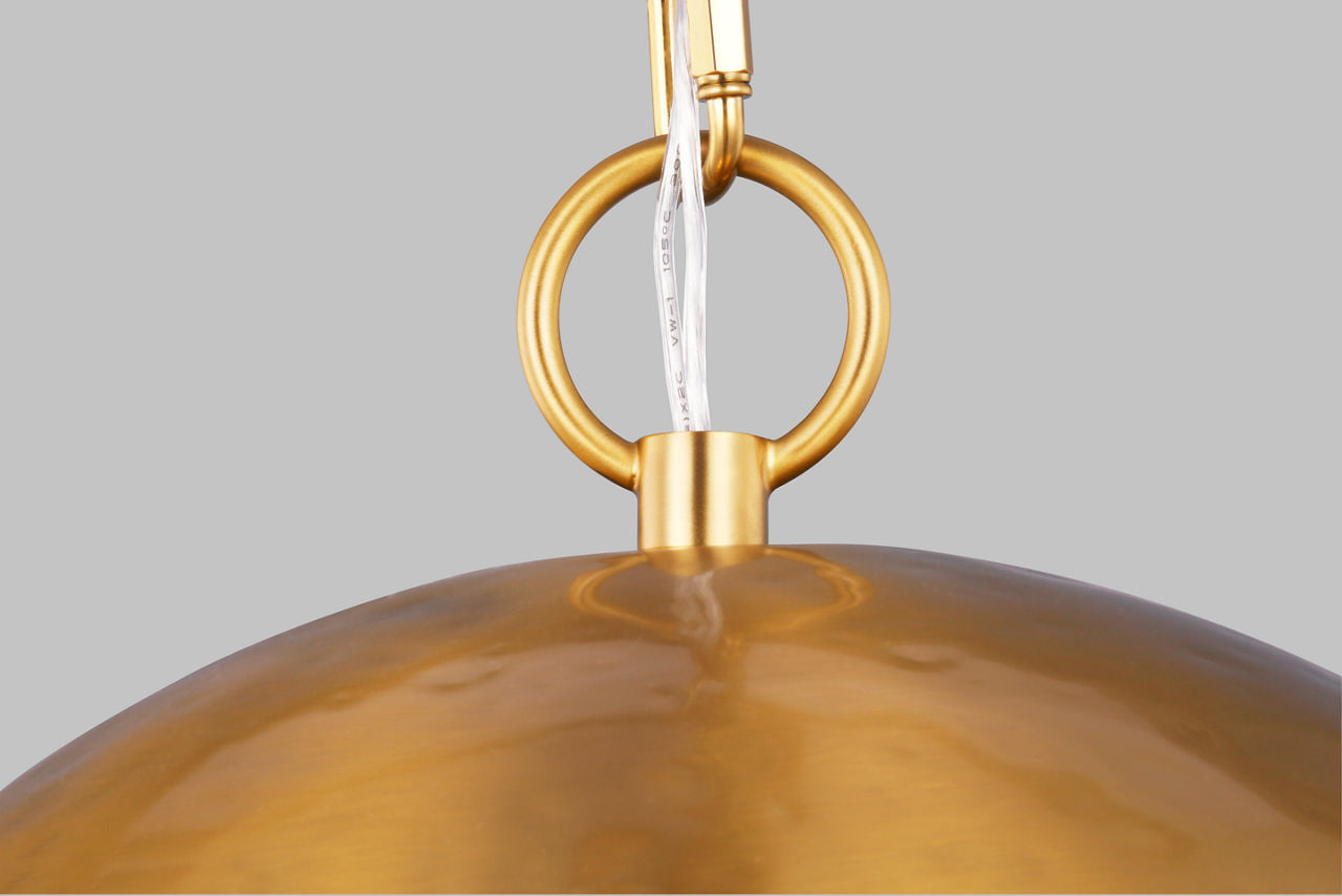 Whare Medium Pendant | Burnished Brass