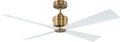 Launceton 56 Ceiling Fan | Hand-Rubbed Antique Brass | Matte White Blades Hand Rubbed Antique Brass