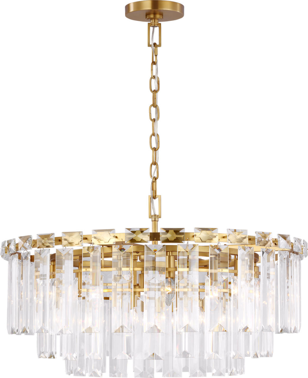 Arden Large Chandelier | Burnished Brass