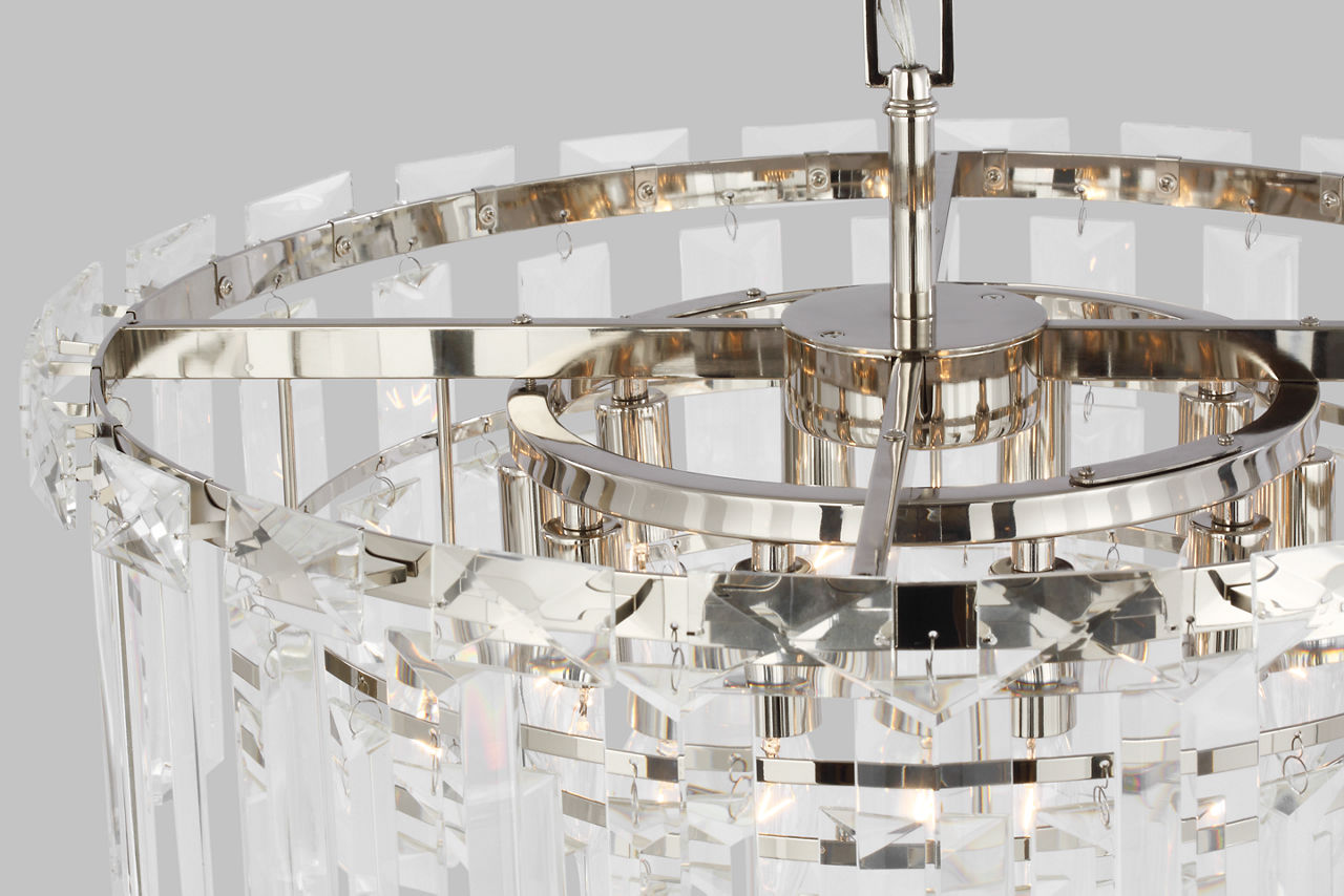 Arden Medium Chandelier | Polished Nickel