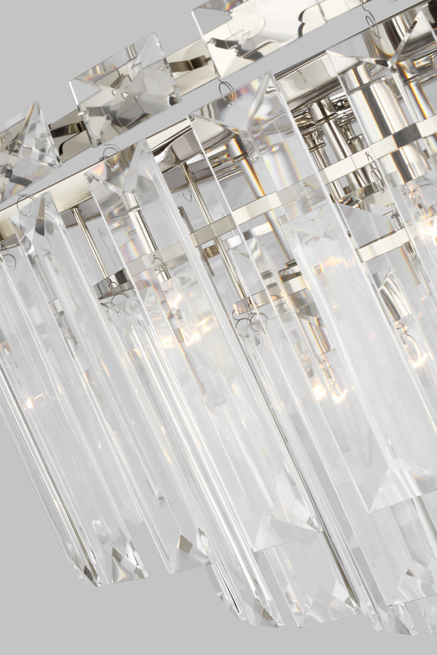 Arden Large Chandelier | Polished Nickel