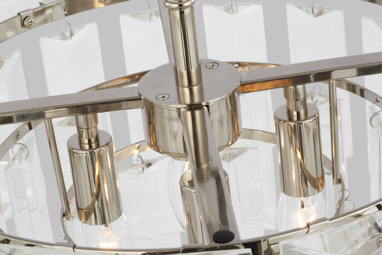 Arden Small Chandelier | Polished Nickel