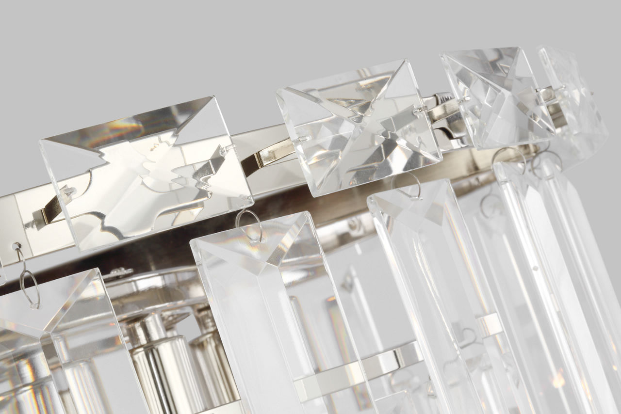 Arden Medium Chandelier | Polished Nickel