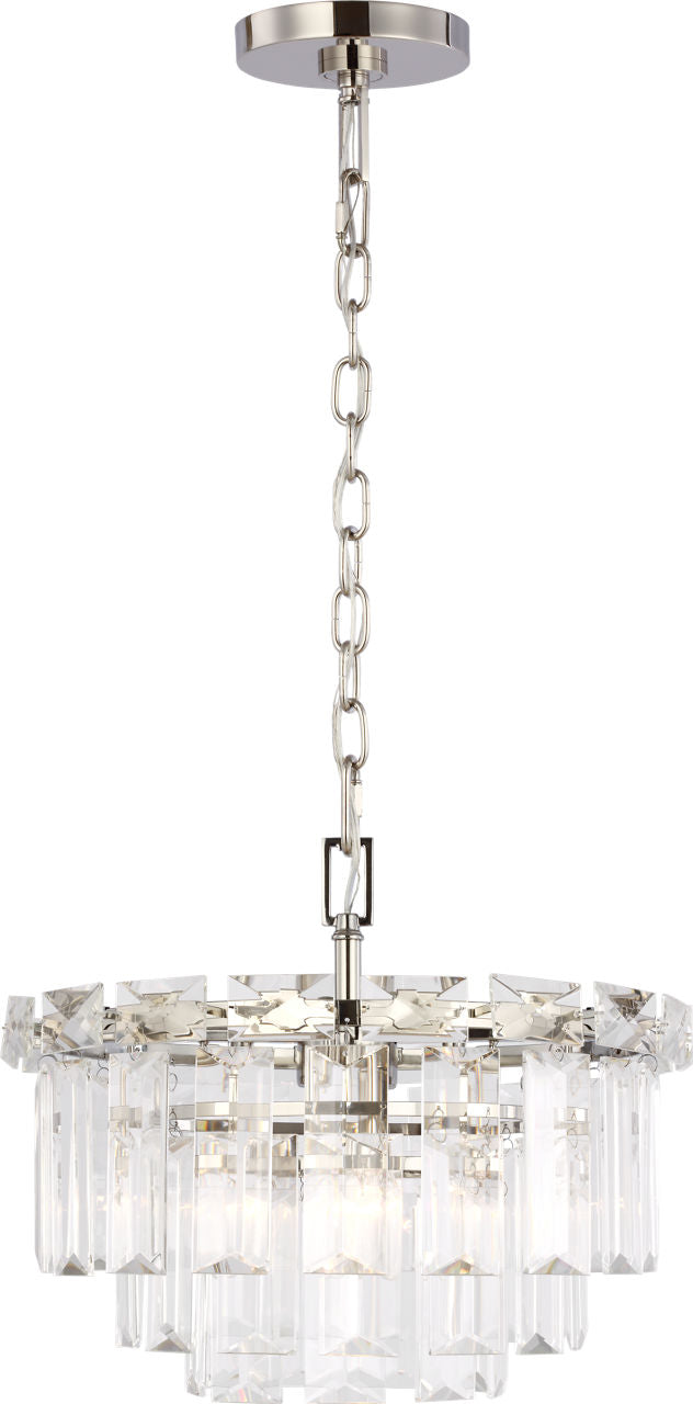 Arden Small Chandelier | Polished Nickel