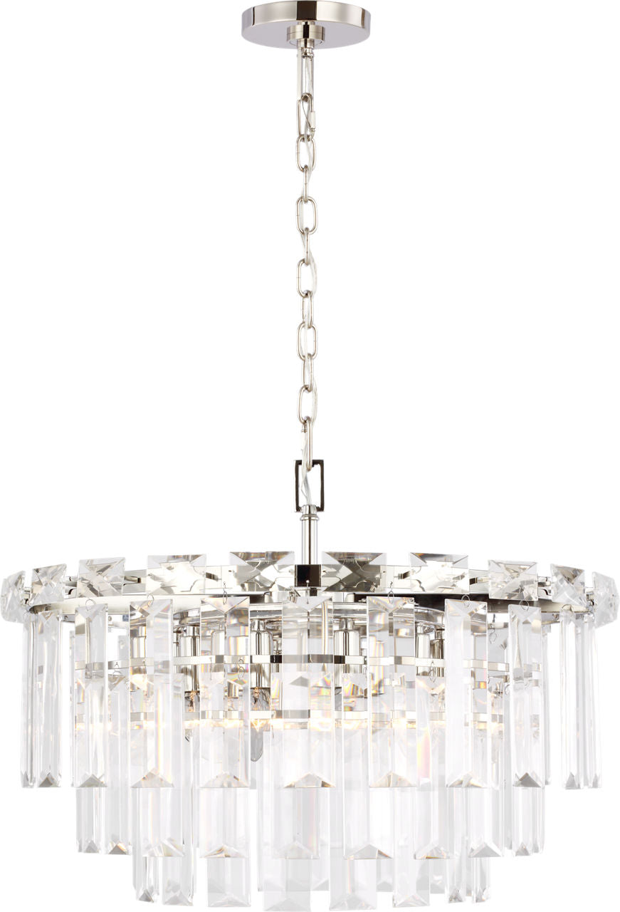 Arden Medium Chandelier | Polished Nickel