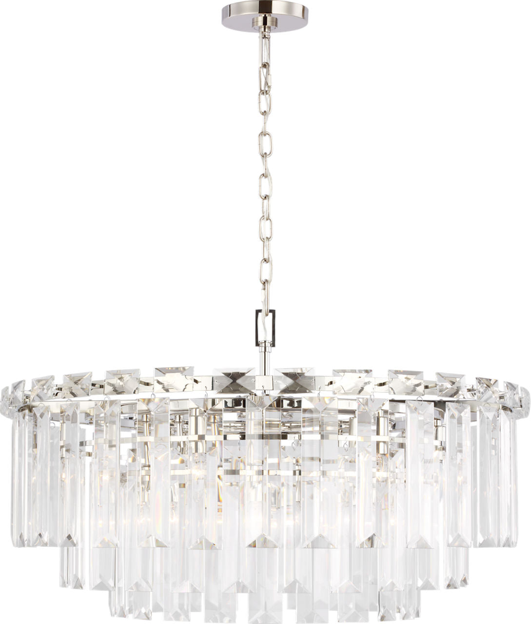 Arden Large Chandelier | Polished Nickel