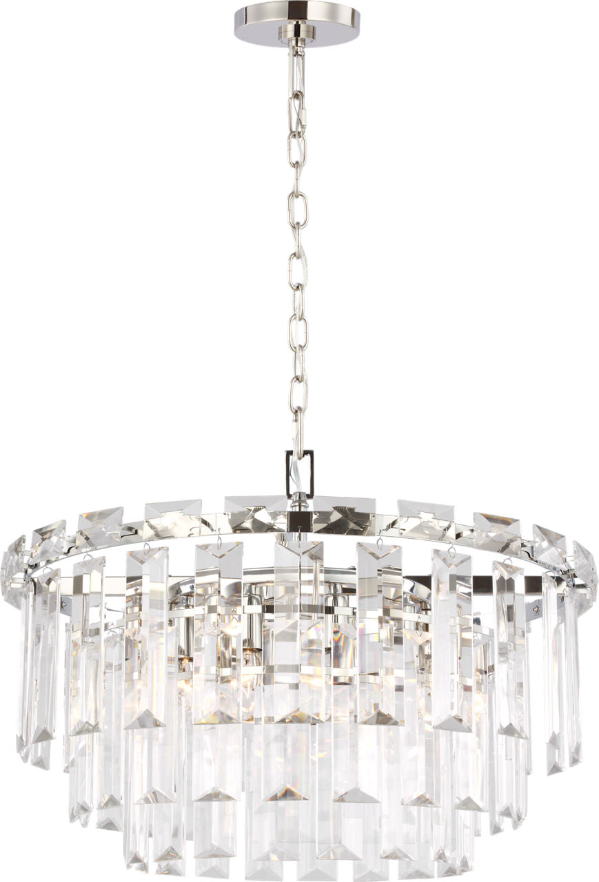 Arden Medium Chandelier | Polished Nickel